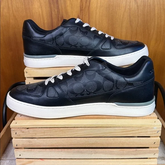 Coach Black Monogrammed Sneakers 13 NEW - Picture 2 of 4